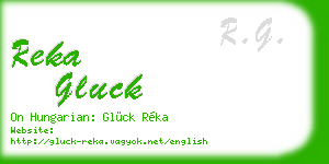 reka gluck business card