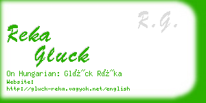 reka gluck business card